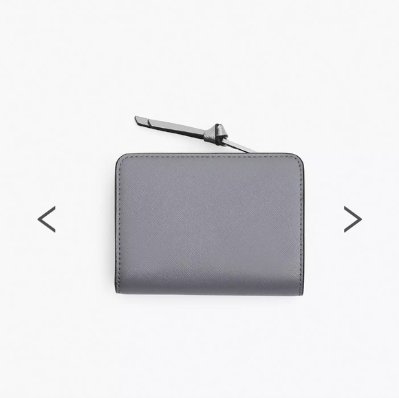 Marc Jacobs Utility Snapshot Mini Compact Leather Wallet Grey - Picture 2 of 14